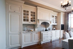 White Kitchen With Cornice Photo
