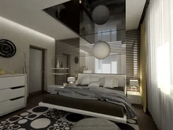 Bedroom with mirrored ceiling photo