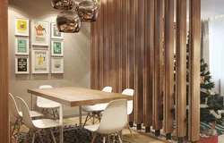 Wooden Partition In The Kitchen Photo