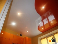 Photo Of Two-Color Ceilings In The Kitchen