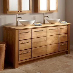 Photo Of Wooden Bathroom Furniture