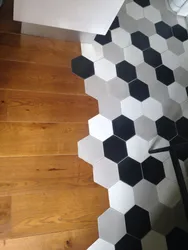 Honeycomb tiles in the hallway photo