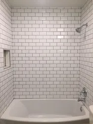 Bath tiles with bricks photo