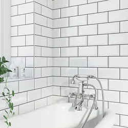 Bath tiles with bricks photo