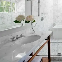 Столешницы из мрамора ванная фото