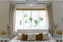 Curtains for a narrow bedroom photo