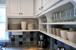 Kitchen furniture with shelves photo