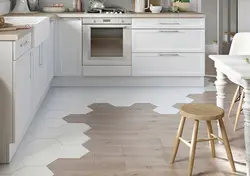 Laminate flooring in a small kitchen photo