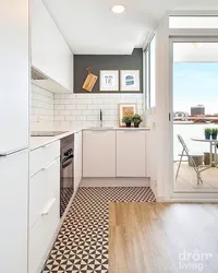 Laminate flooring in a small kitchen photo