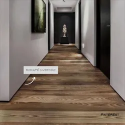 Laminate flooring in a small hallway photo