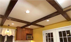 Kitchen Ceiling In The Country House Photo