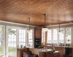 Kitchen Ceiling In The Country House Photo