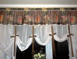 Old curtains in the kitchen photo