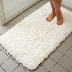 White bath mat photo