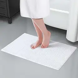 Белый коврик для ванной фото