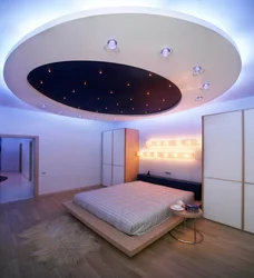 Круглый потолок в спальне фото