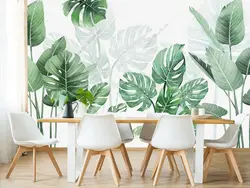 Tropical Wallpaper In The Kitchen Photo