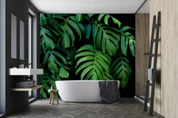 Tropical wallpaper in the kitchen photo