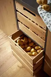 Деревянный ящик на кухне фото