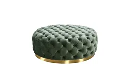 Round Ottomans For The Hallway Photo