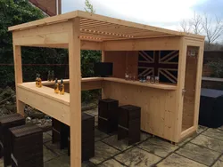 Summer Kitchen Made Of OSB Photo