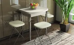 Semicircular table for the kitchen photo