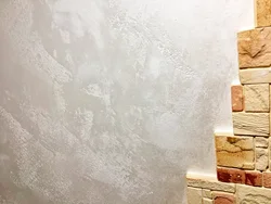 Photo of travertine plaster in the kitchen