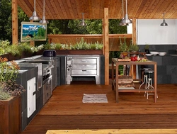 Floors in summer kitchen photo