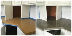 Painting countertops in the kitchen photo