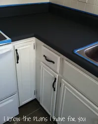 Покраска столешницы на кухне фото