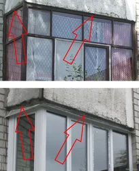 Installation of windows on the loggia photo