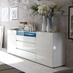 Wall chest of drawers in the bedroom photo