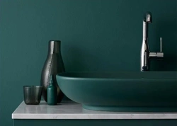 Green sink for bathroom photo