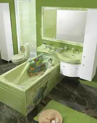 Vanna otağı fotoşəkili üçün yaşıl lavabo