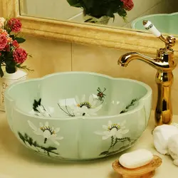 Hammom fotosurati uchun yashil lavabo