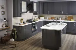 Kitchen anthracite and wood photo