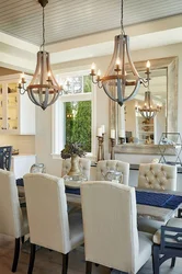 Provence chandelier in the living room photo