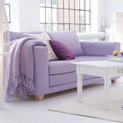 Purple sofa for kitchen photo