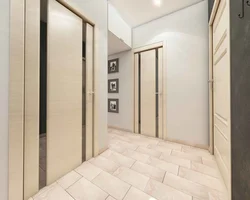 Beige tiles in the hallway photo