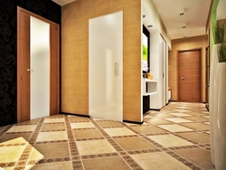 Beige tiles in the hallway photo