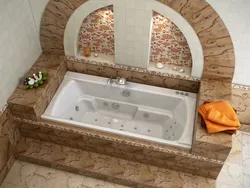 Акрылавая ванна ў плітцы фота
