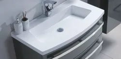 Acrylic bathtub with sink photo