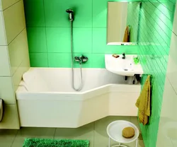 Acrylic bathtub with sink photo