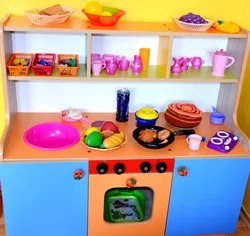 Photos of children's kitchens for kindergarten