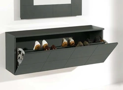 Photo of hanging shoe racks for hallway