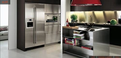 Photo Of Steel Refrigerators In The Kitchen