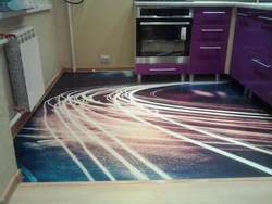 Photo of 3D floors in the kitchen