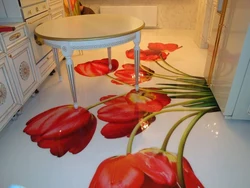 Photo of 3D floors in the kitchen