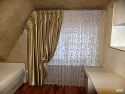 Photo of curtains for an attic bedroom
