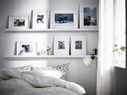 White shelf in the bedroom photo